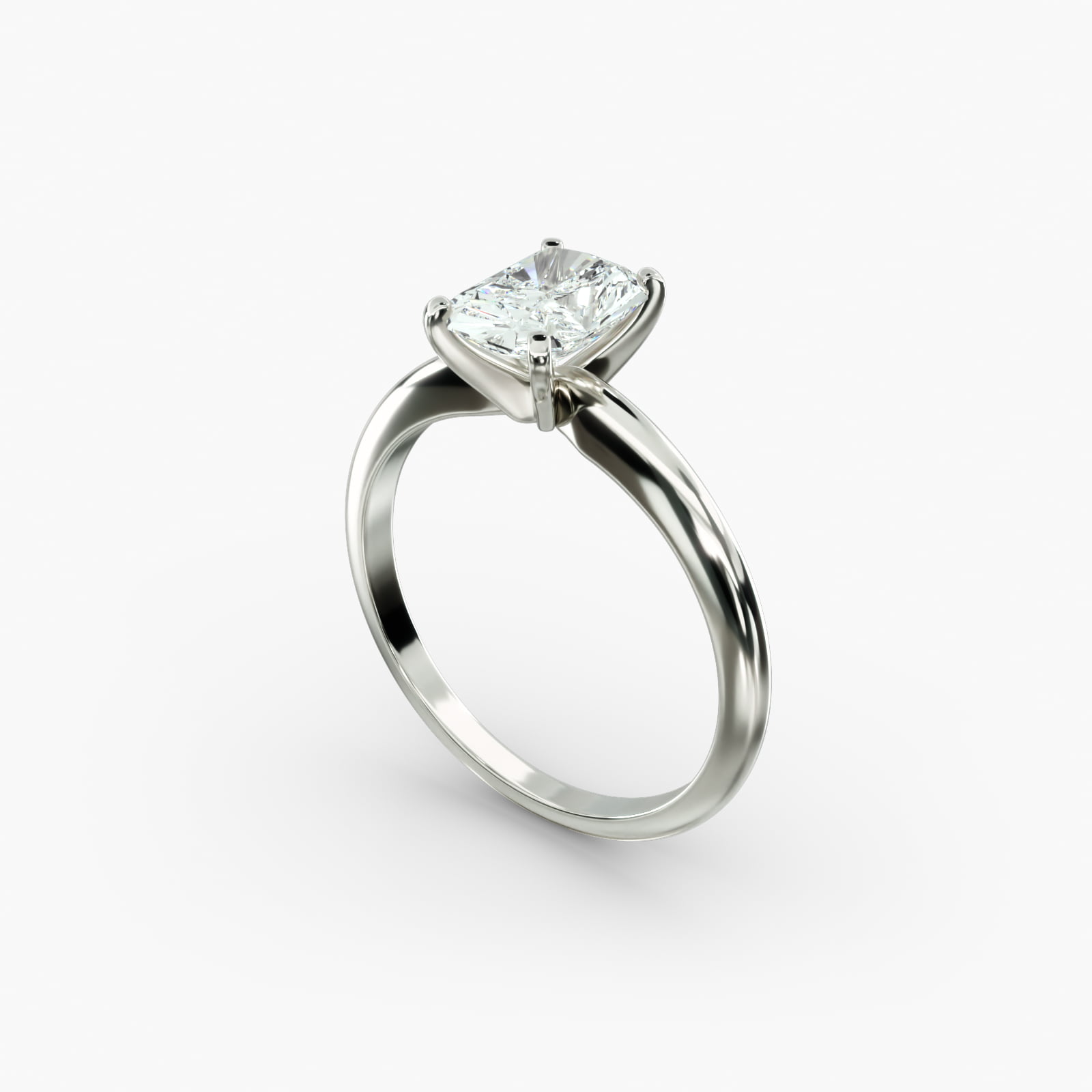 Δαχτυλίδι αρραβώνων Lumiere Épure Radiant από λευκό χρυσό 18Κ