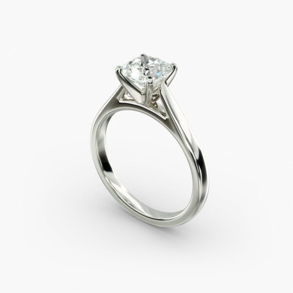Lumiere Adele Cushion Diamond Engagement Ring in 18K White Gold
