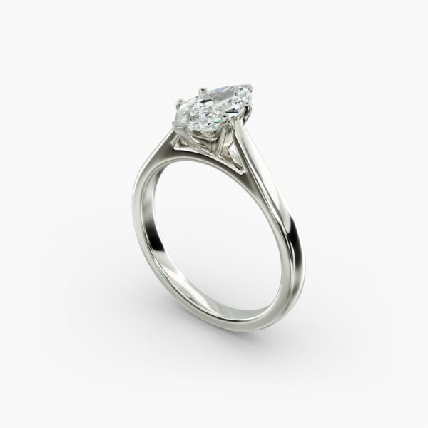 Lumiere Adele Marquise Diamond Engagement Ring in 18K White Gold