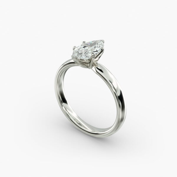 Lumiere Ella Marquise Diamond Engagement Ring in 18K White Gold