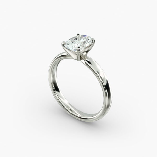 Lumiere Ella Oval Diamond Engagement Ring in 18K White Gold