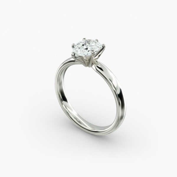 Lumiere Ella Pear Diamond Engagement Ring in 18K White Gold