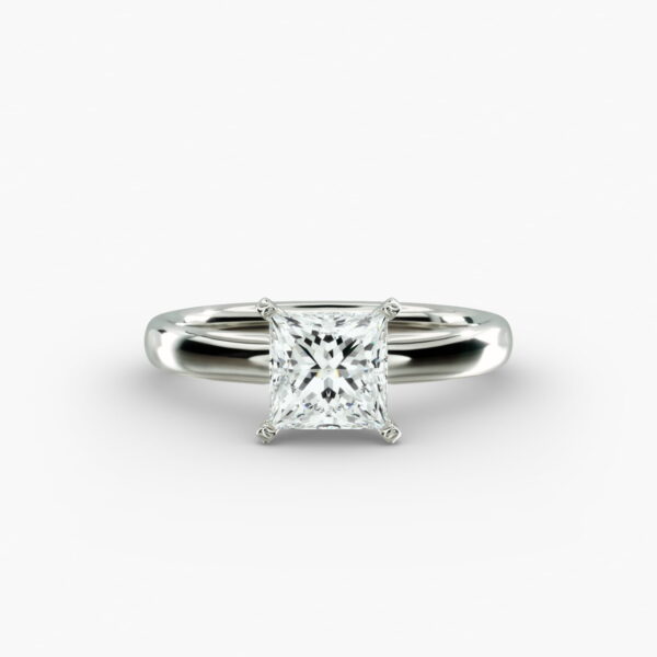 Lumiere Ella Princess Diamond Engagement Ring in 18K White Gold