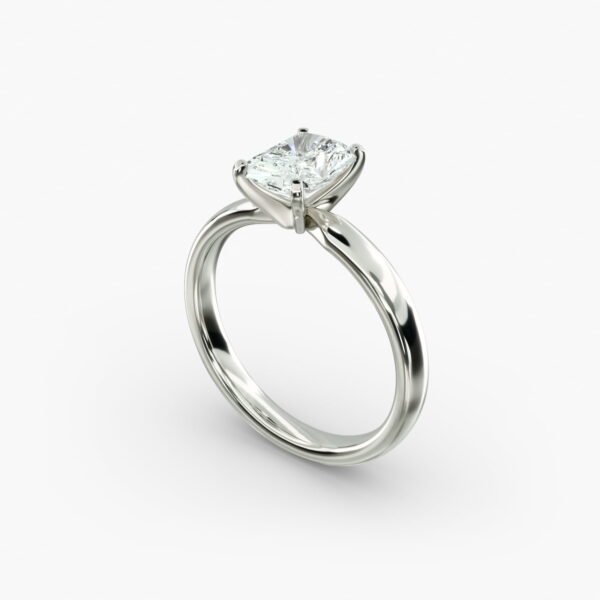 Lumiere Ella Radiant Diamond Engagement Ring in 18K White Gold