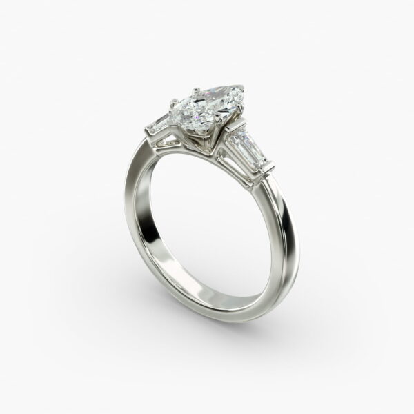 Lumiere Noa Marquise Diamond Ring in 18K White Gold