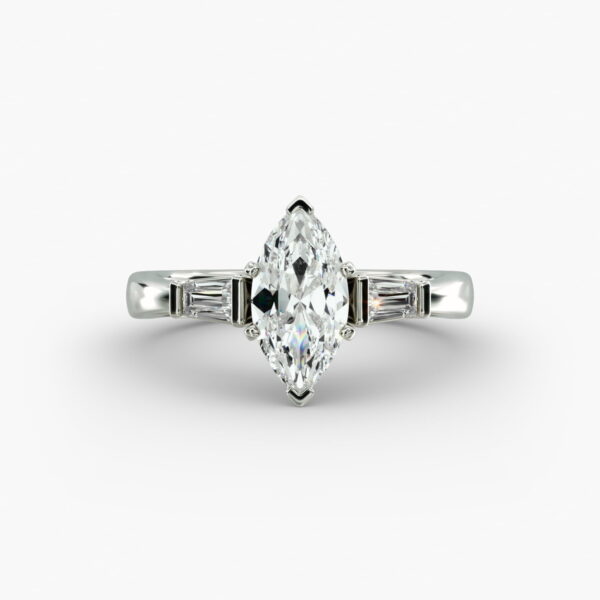 Lumiere Noa Marquise Diamond Ring in 18K White Gold
