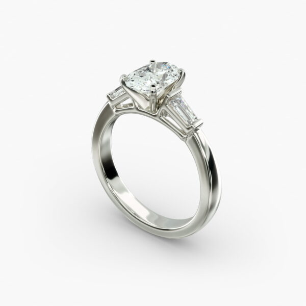 Lumiere Noa Oval Diamond Ring in 18K White Gold