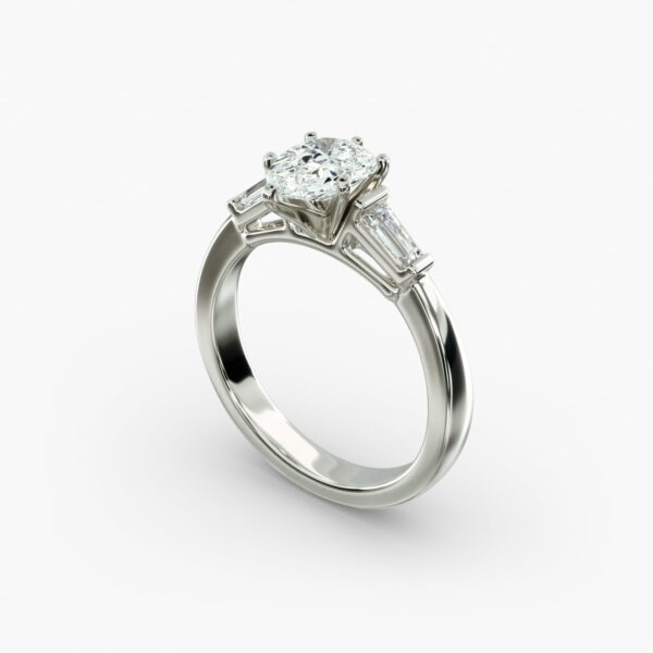 Lumiere Noa Pear Diamond Ring in 18K White Gold