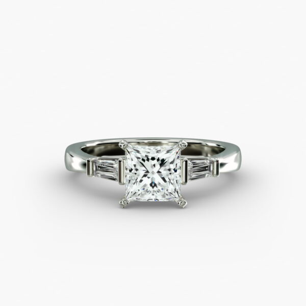 Lumiere Noa Princess Diamond Ring in 18K White Gold