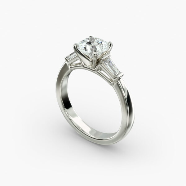 Lumiere Noa Round Diamond Ring in 18K White Gold